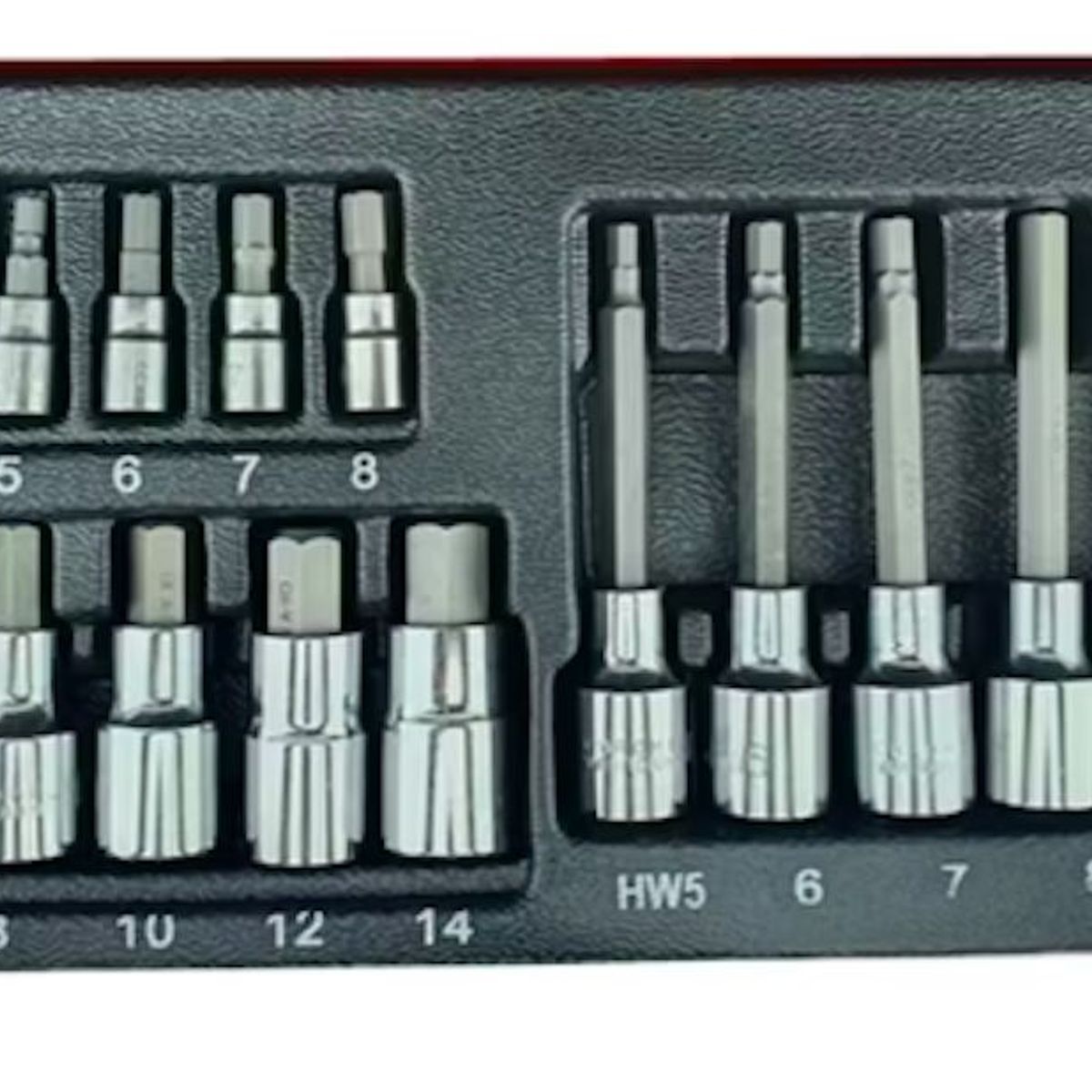 GENERICO - MALETA DADOS PUNTAS ALLEN LARGOS Y CORTOS  18PIEZAS