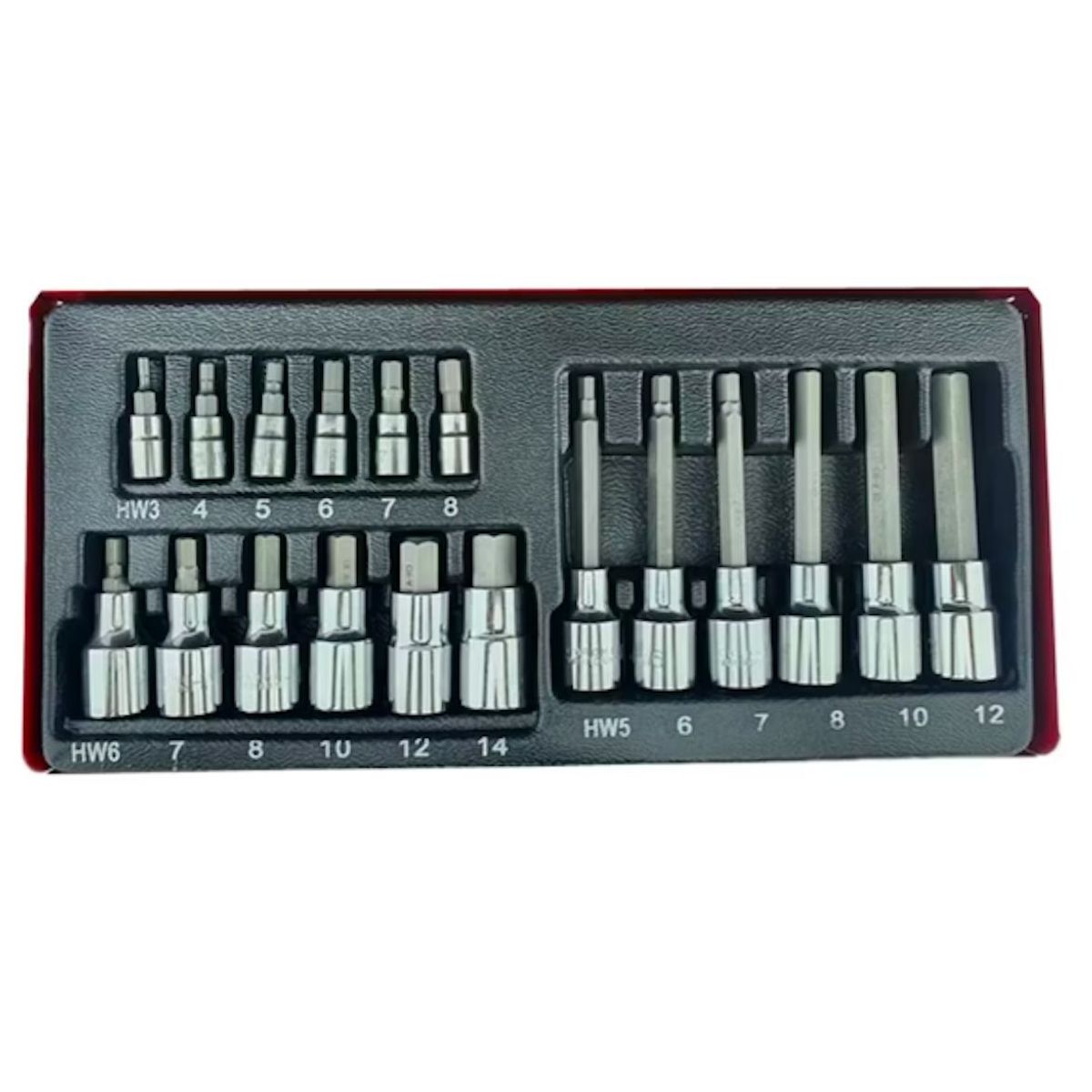 GENERICO - MALETA DADOS PUNTAS ALLEN LARGOS Y CORTOS  18PIEZAS