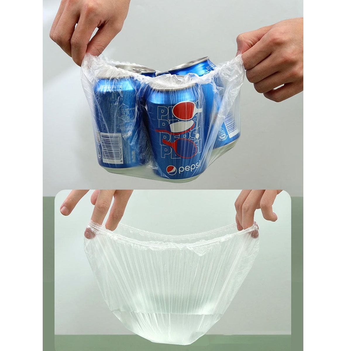 GENERICO - 100 bolsas elásticas multiusos de plástico para conservar alimentos