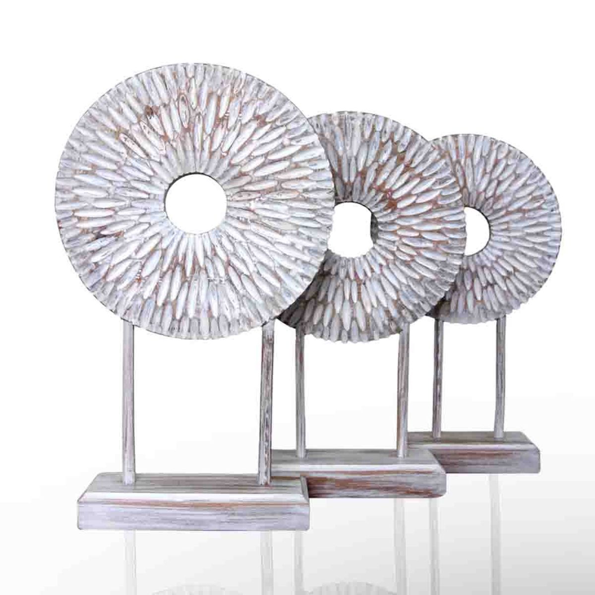 GENERICO - Set 3 Girasoles en Madera