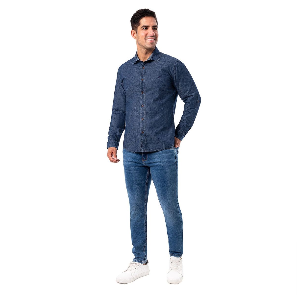 PIONIER - Pantalon Moda Denim Stretch Blueh Hombre