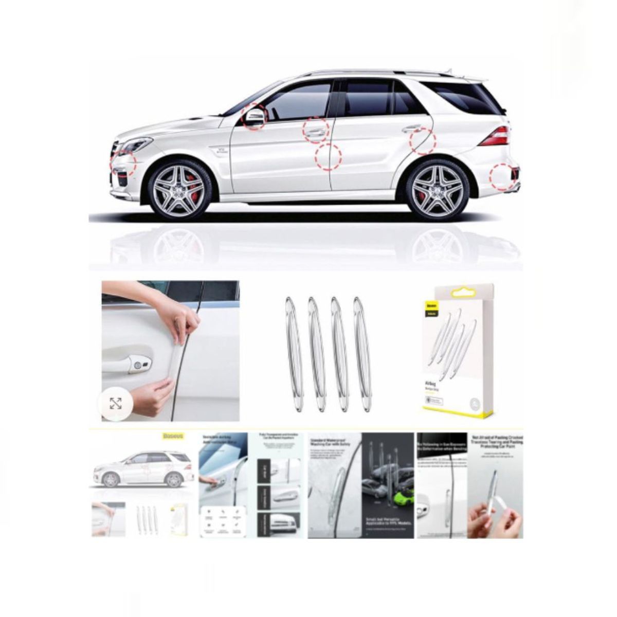 BASEUS - Protector Invisible Airbag Bumper para Puerta de Coche