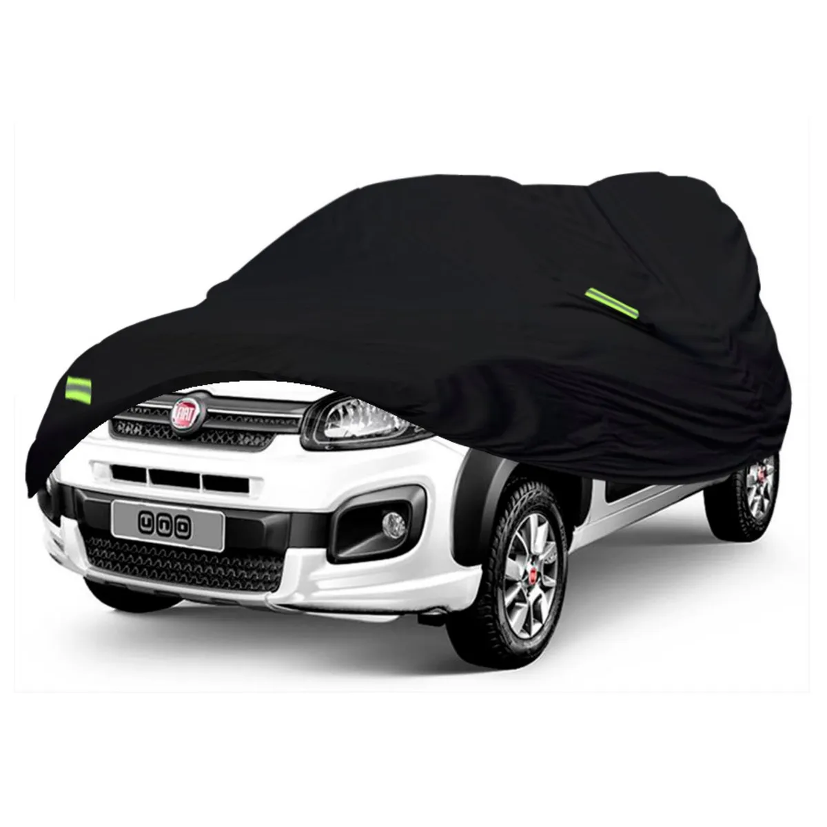TECGO - PROTECTOR CUBIERTA FUNDA COBERTOR TIPO FIAT UNO WAY NEGRO