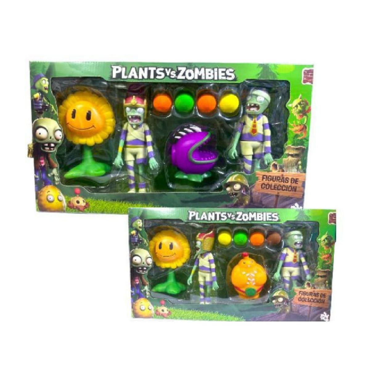 GENERICO - Figura Plantas vs Zombies x4 -PVZ-M4A