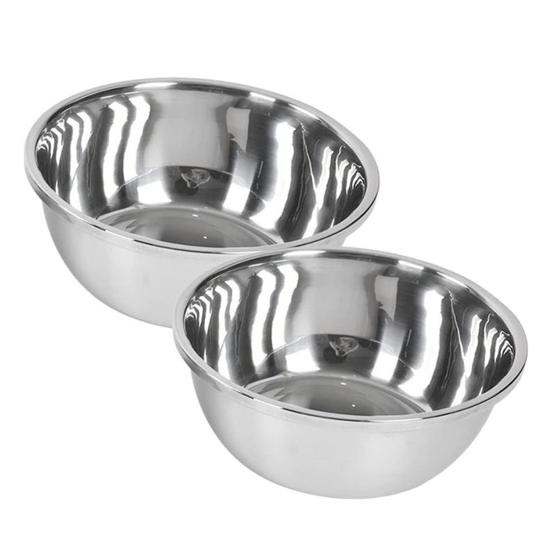 INSPIRA - Set de 2 Bowls para Cocina de Acero Inoxidable de Repostería