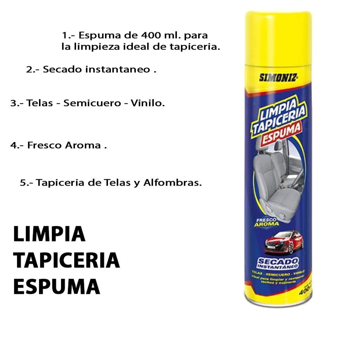 SIMONIZ - Limpia Tapiceria Espuma 400ml Simoniz TapizLimpiezaCuero