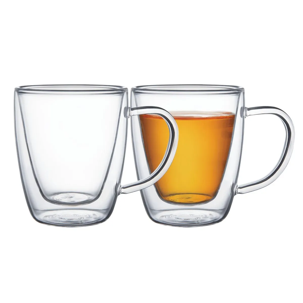 TRAMONTINA - Juego de 2 tazas para café y té 270ml vidrio doble -Tramontina