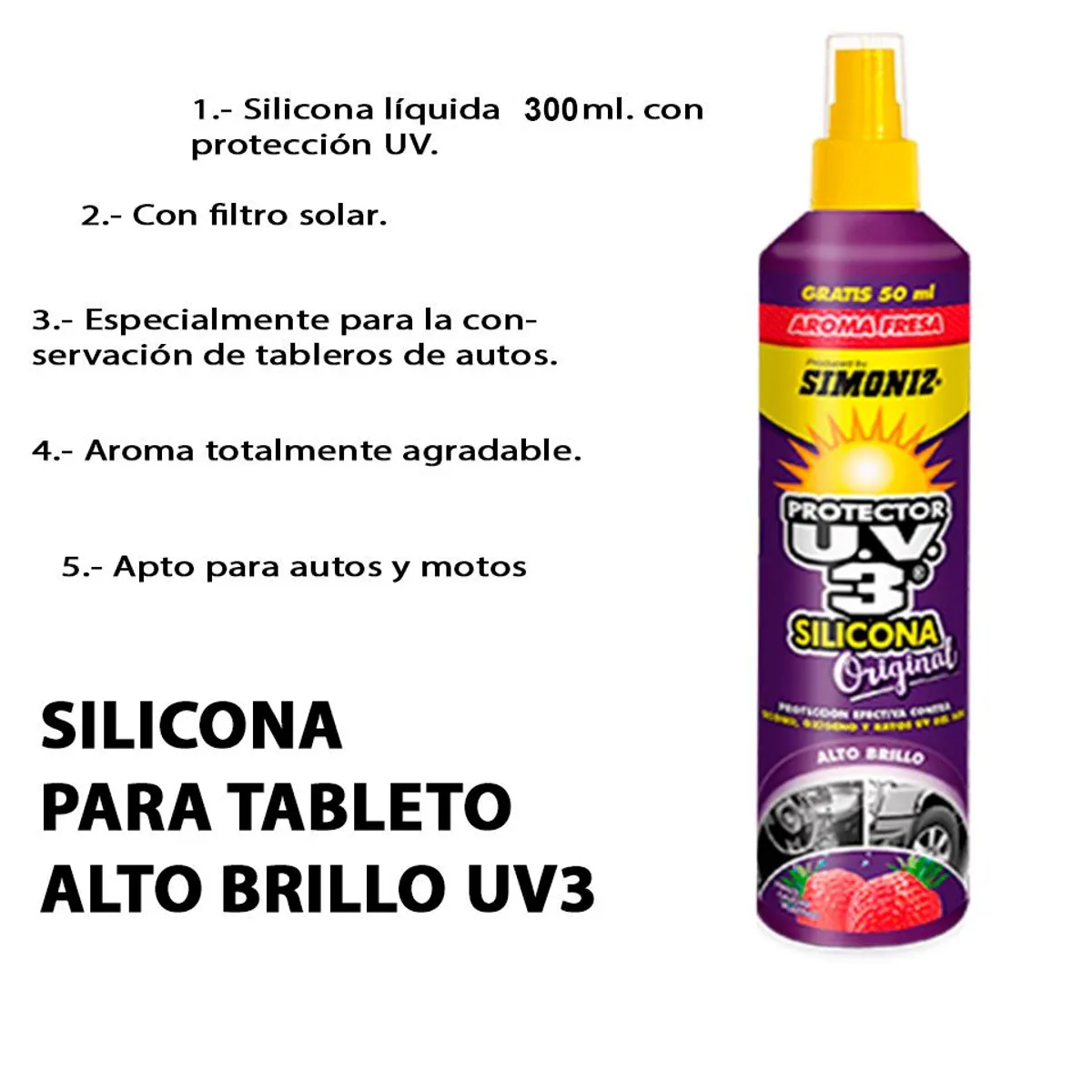 SIMONIZ - Silicona De Auto Simoniz 300ml BrilloAromaFragancia