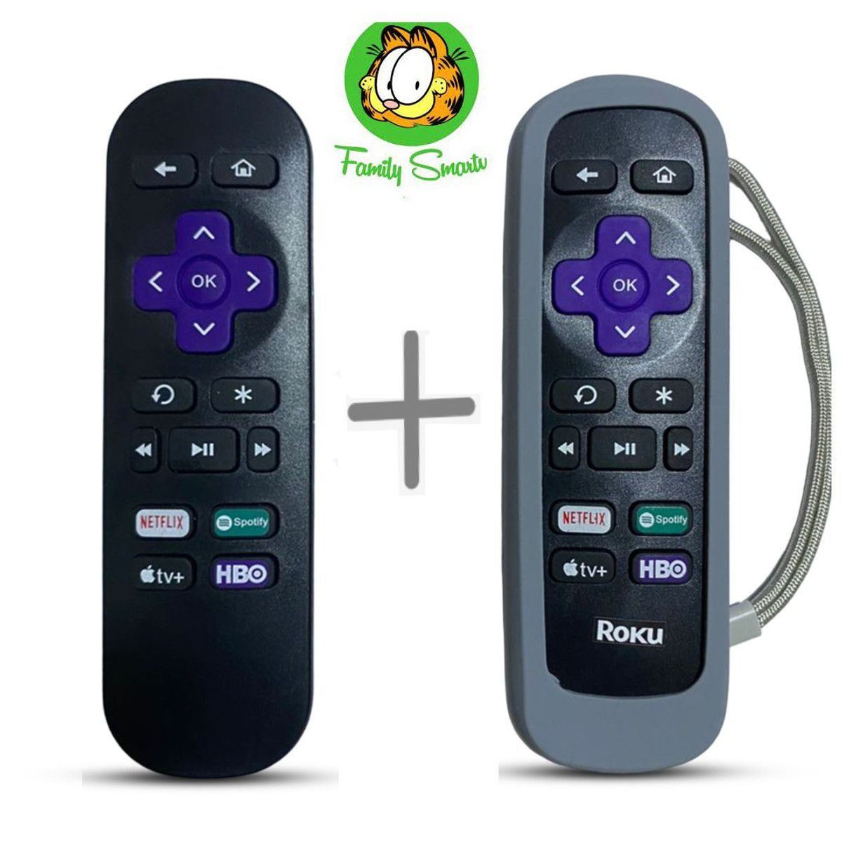 GENERICO - Control Remoto Roku Express Premiere Plus 4k Ultra  Funda Plomo