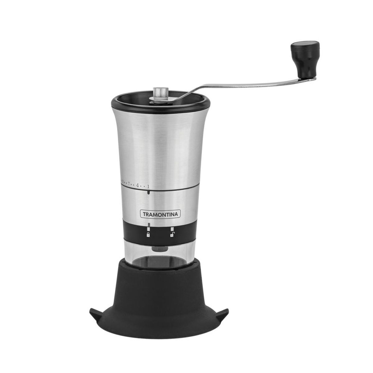 TRAMONTINA - Molinillo de Café de Acero inoxidable CCuerpo Acrílico - Tramontina