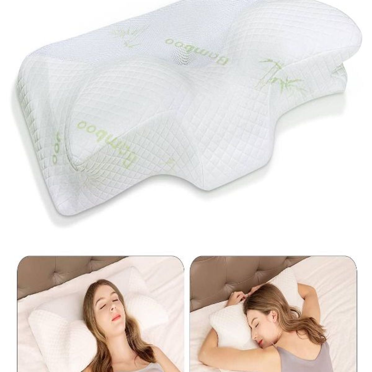 GENERICO - Almohada diseño mariposa viscoelastico grande.