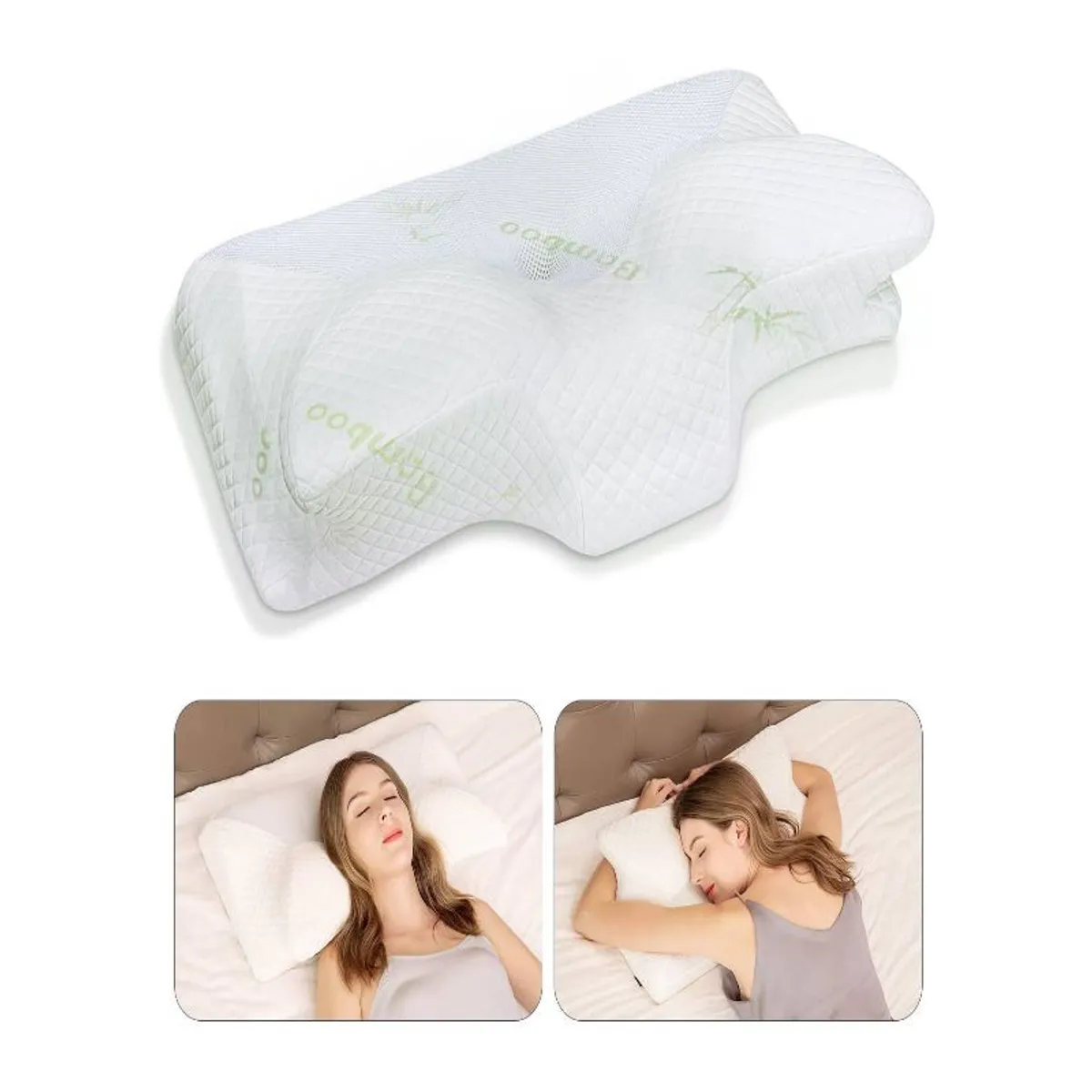 GENERICO - Almohada diseño mariposa viscoelastico grande.