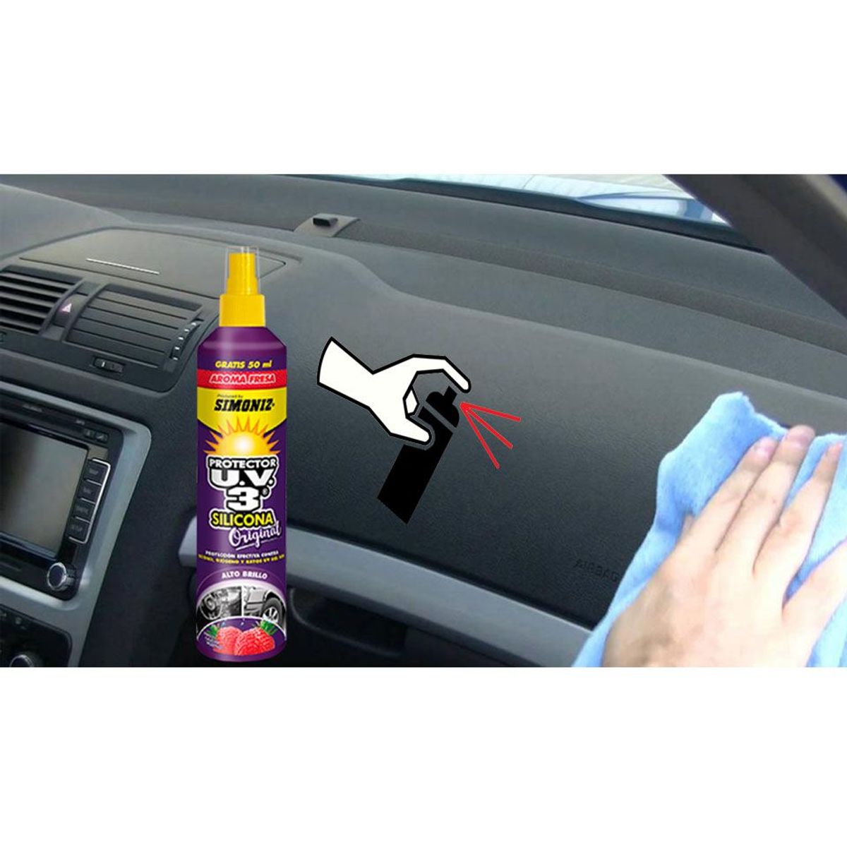 SIMONIZ - Silicona De Auto Simoniz 300ML BrilloAromaFragancia