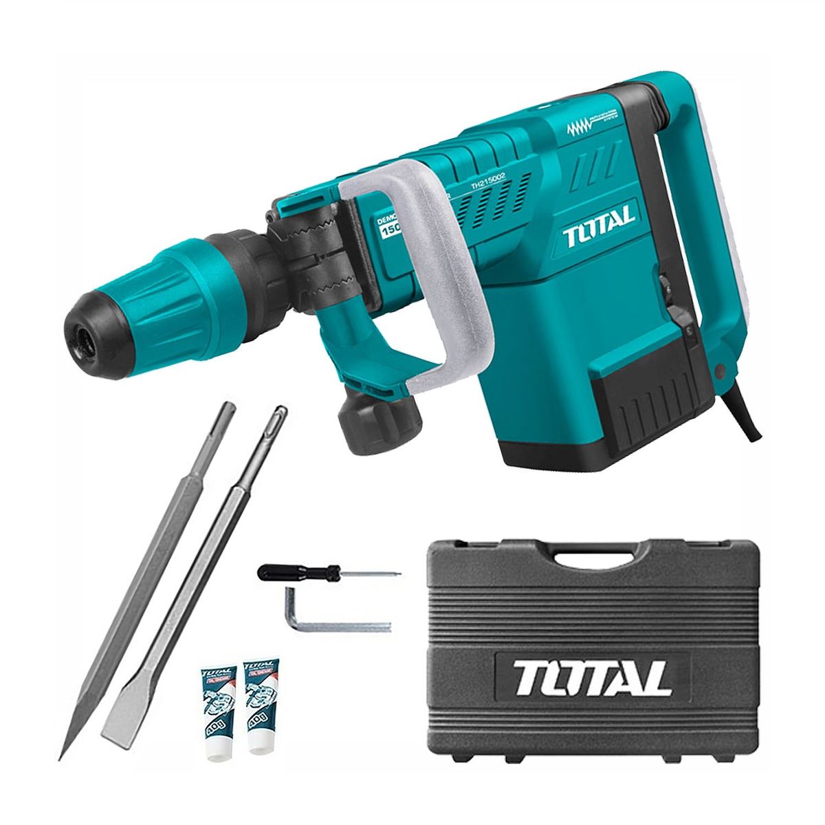 TOTAL TOOLS - MARTILLO DEMOLEDOR 1500W 25J SDS MAX  CINCELES TOTAL - TH215002