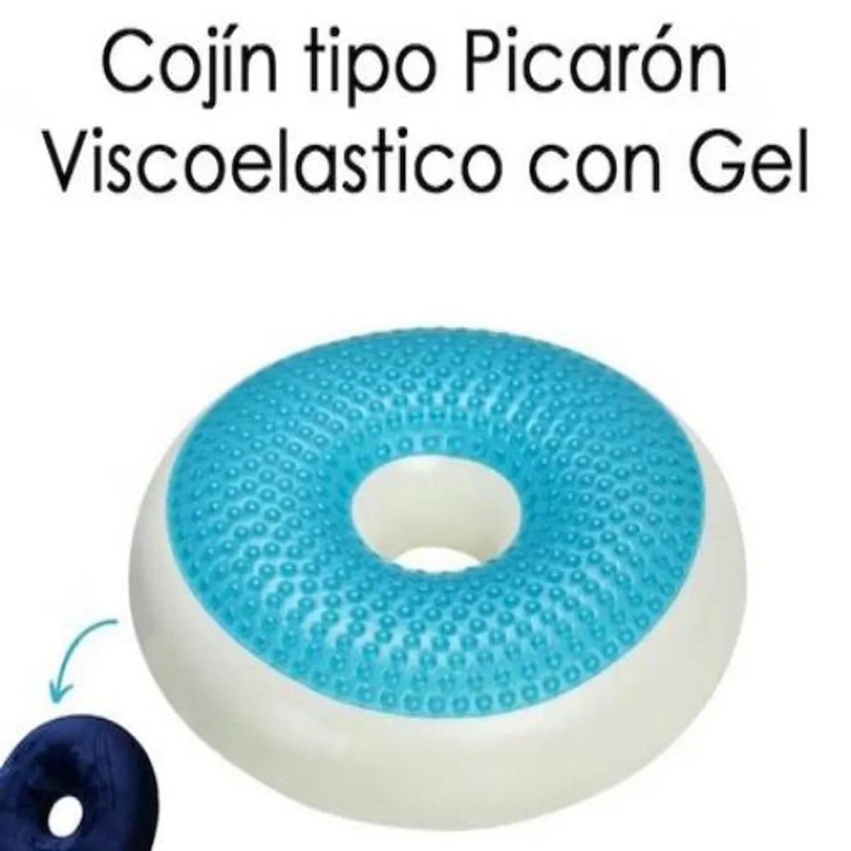 GENERICO - COJÍN PICARÓN VISCOELASTICO CON GEL Y FUNDA