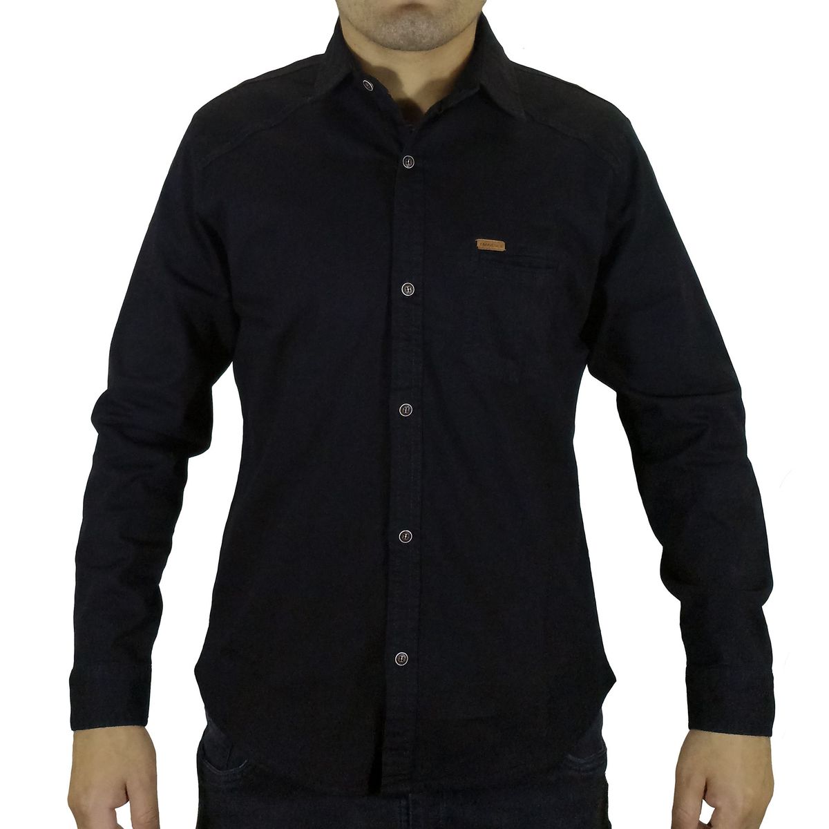 GENERICO - Camisa Drill Hombre - Negro.