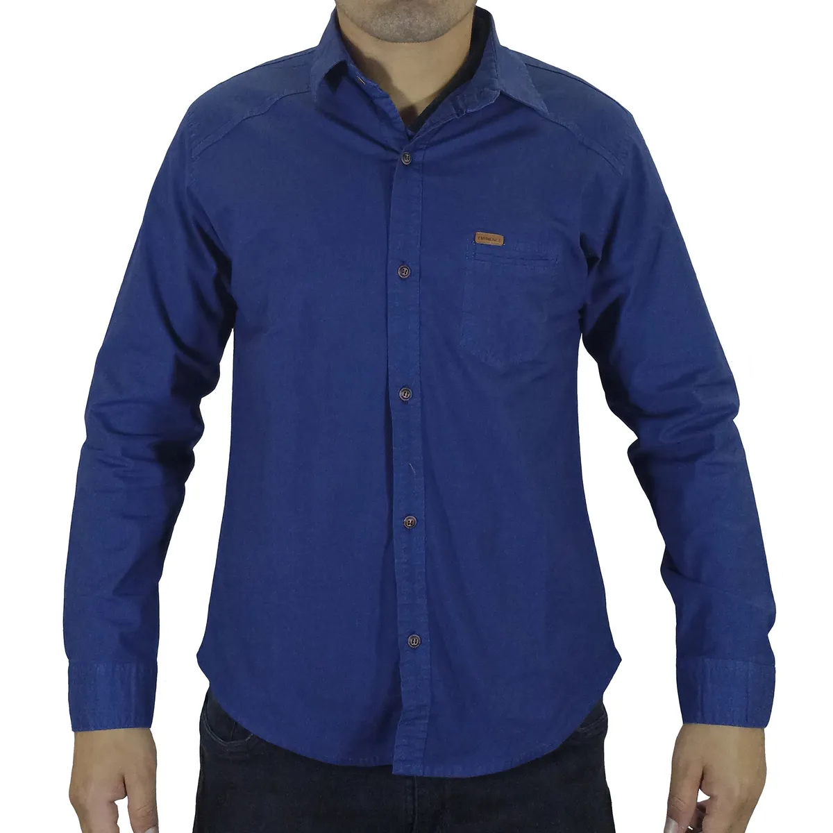 GENERICO - Camisa Drill Hombre - Azul.