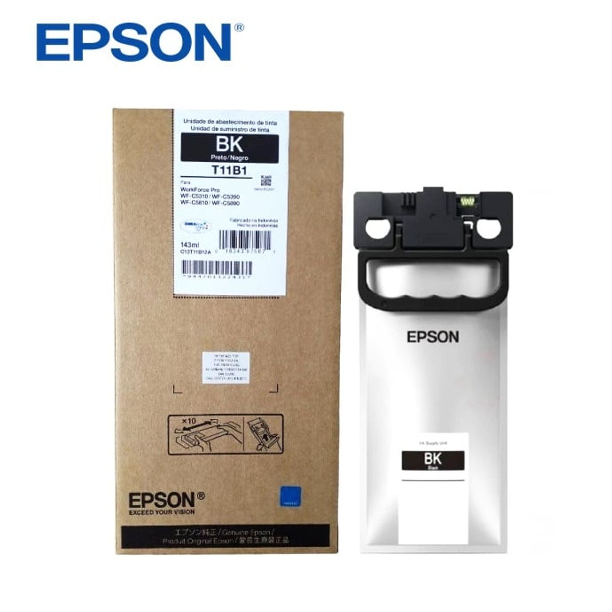 EPSON - Bolsa de Tinta Epson T11B120-AL Negro Pro WF-C5390 C5810 C5890