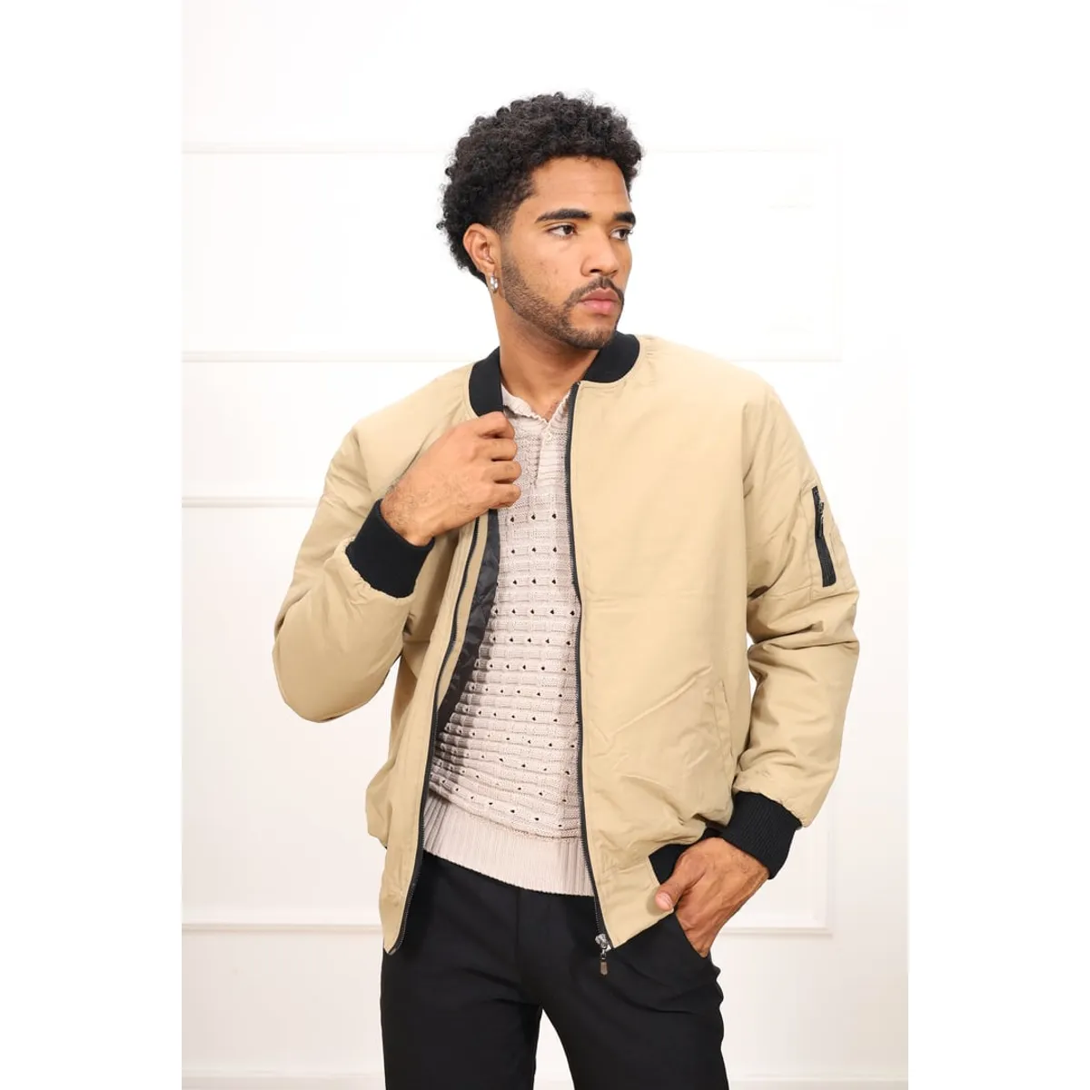 DM DEXMEN - Casaca dexmen bomber jacket Beige