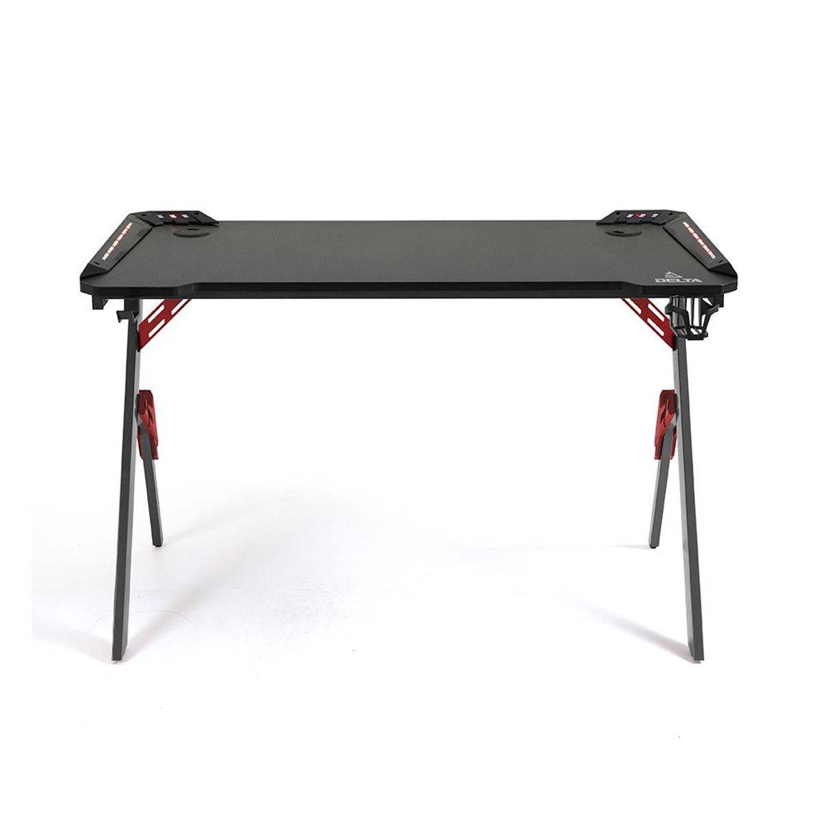 DECORPLAS - Mesa Gamer Delta Decorplas Luces Led Black 120X60Cm