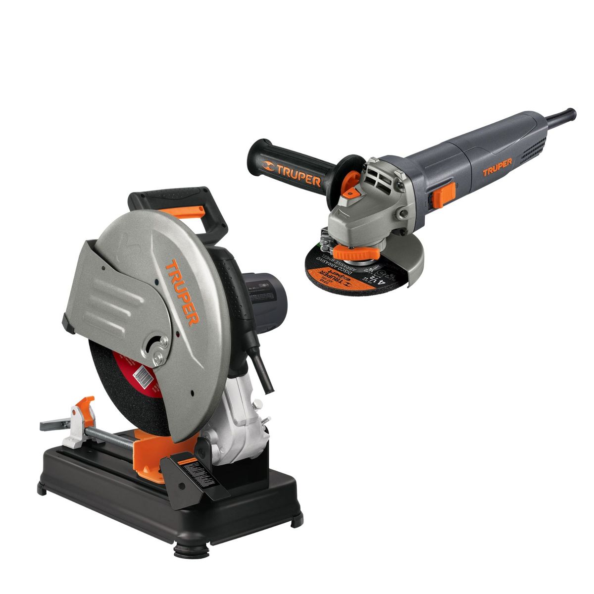 TRUPER - Combo Tronzadora 14" y Amoladora 4 1/2" Industrial Truper