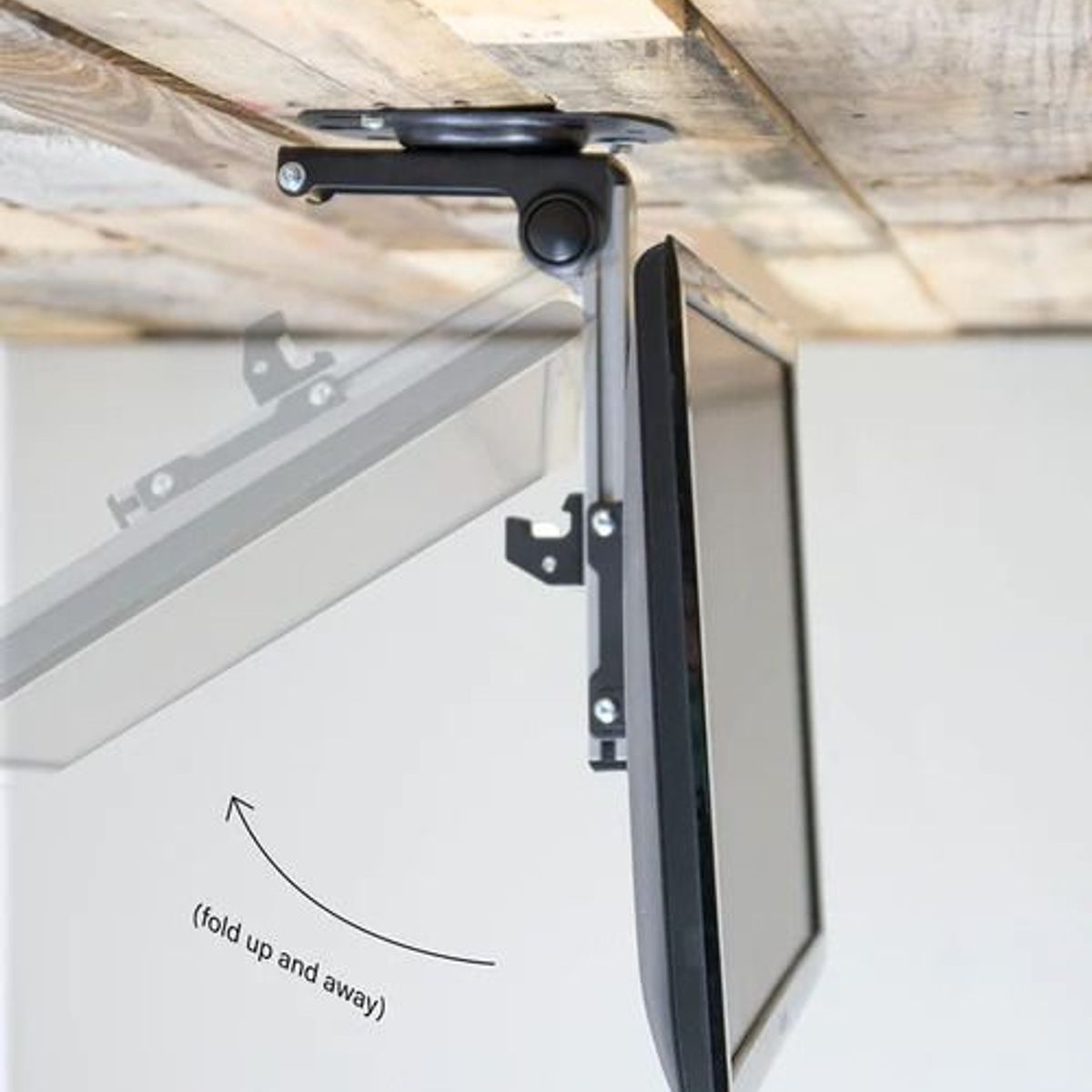 GENERICO - Rack Techo Plegable Para Tv 17 A 37 Pulgadas / Rack Montech - Plomo