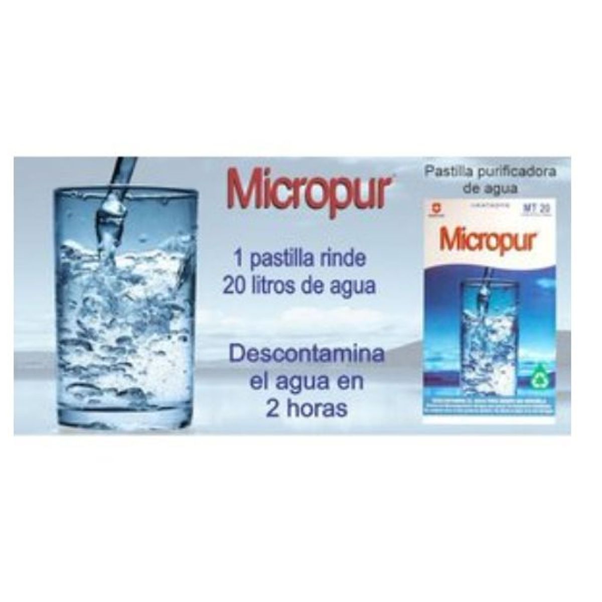 GENERICO - Pastillas purificadoras de agua - MICROPUR 10