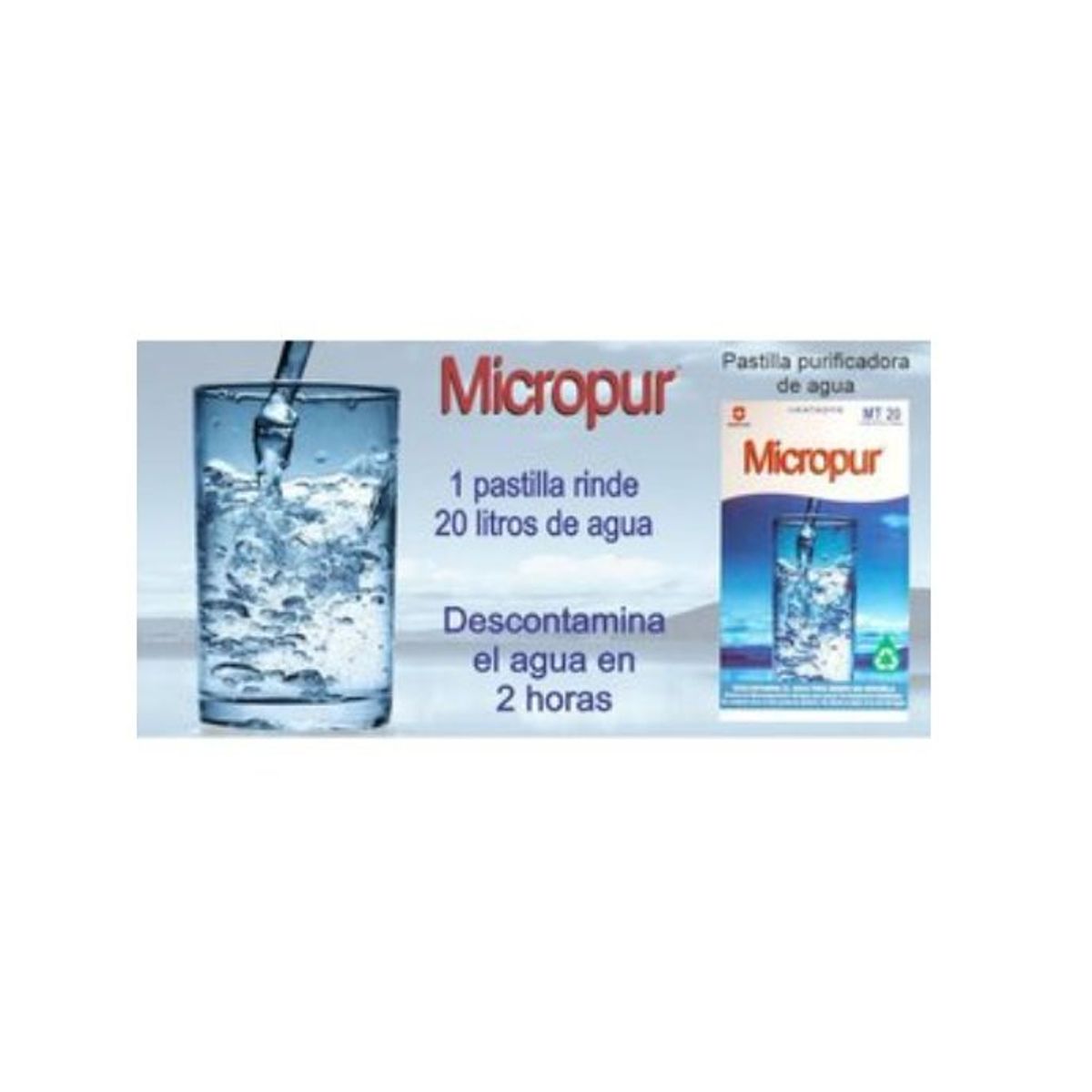 GENERICO - Pastillas purificadoras de agua - MICROPUR 10