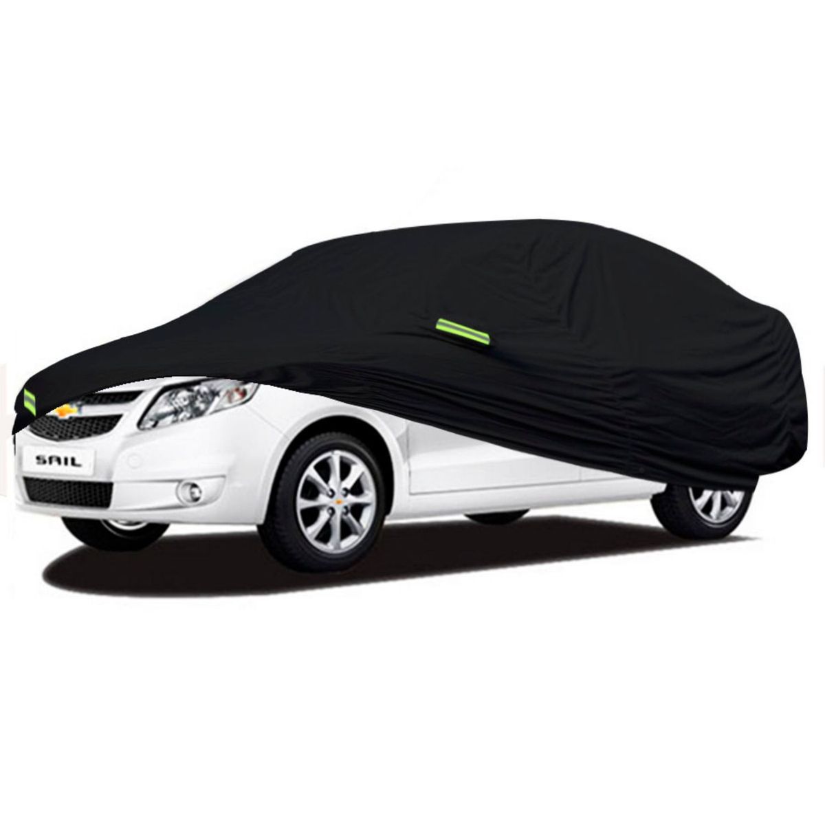 TECGO - PROTECTOR CUBIERTA COBERTOR TIPO CHEVROLET SAIL SEDAN NEGRO