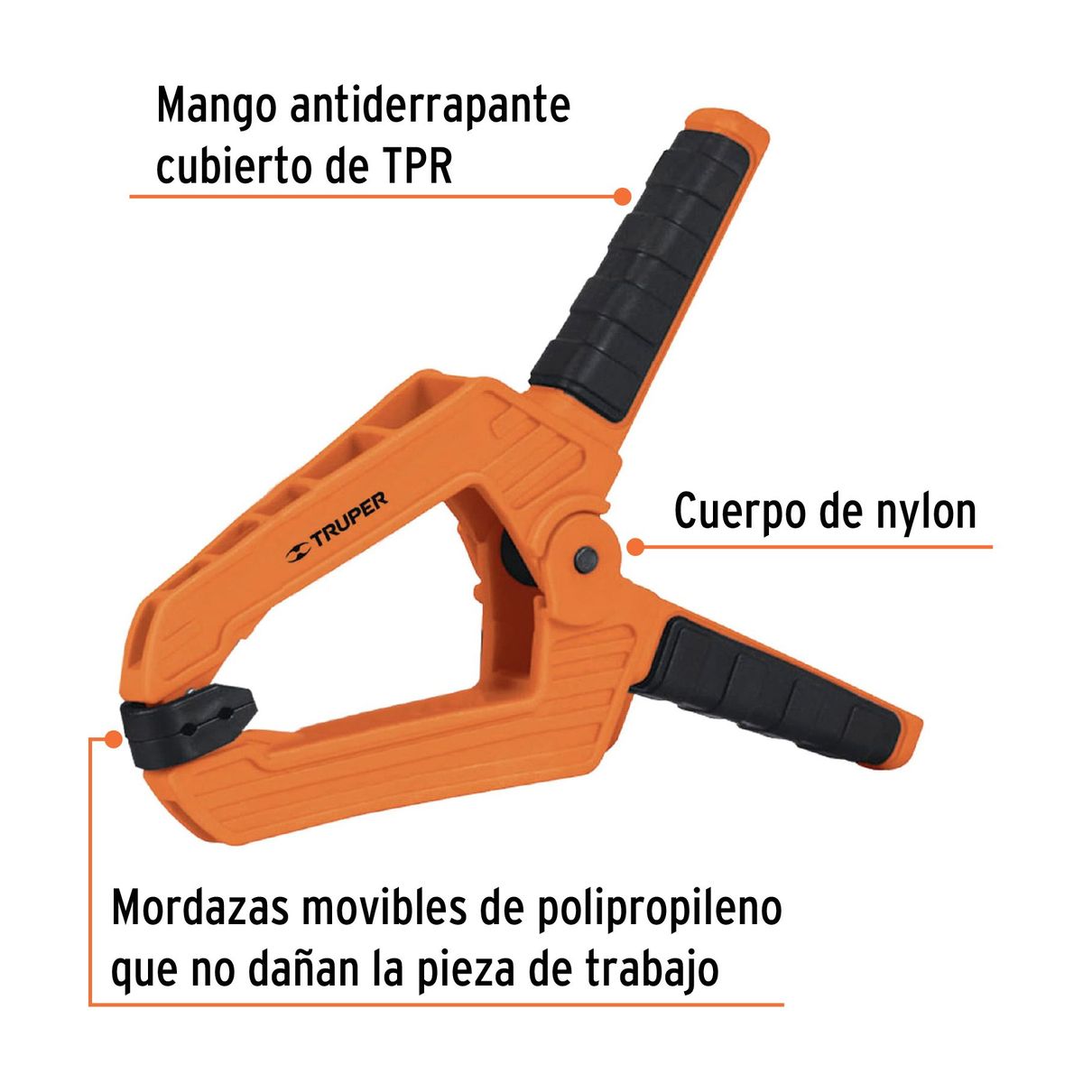 TRUPER - Prensa de resorte de 8" x 2 unidades Truper