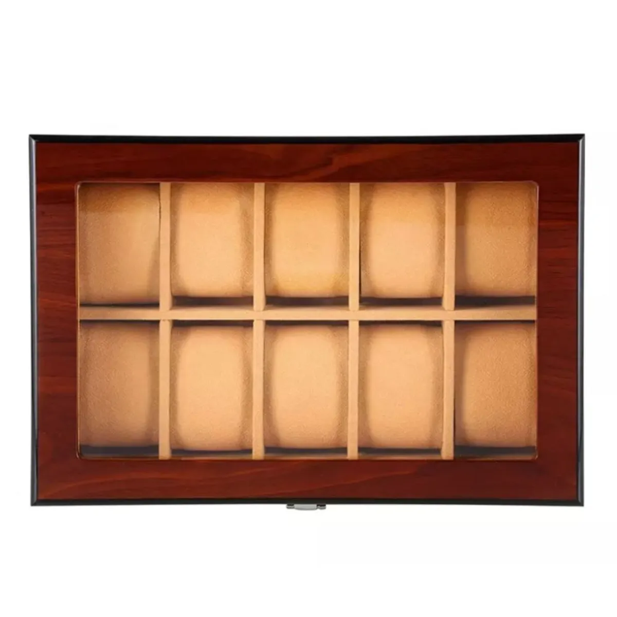 GENERICO - Portareloj De Madera brillante para 10 Relojes