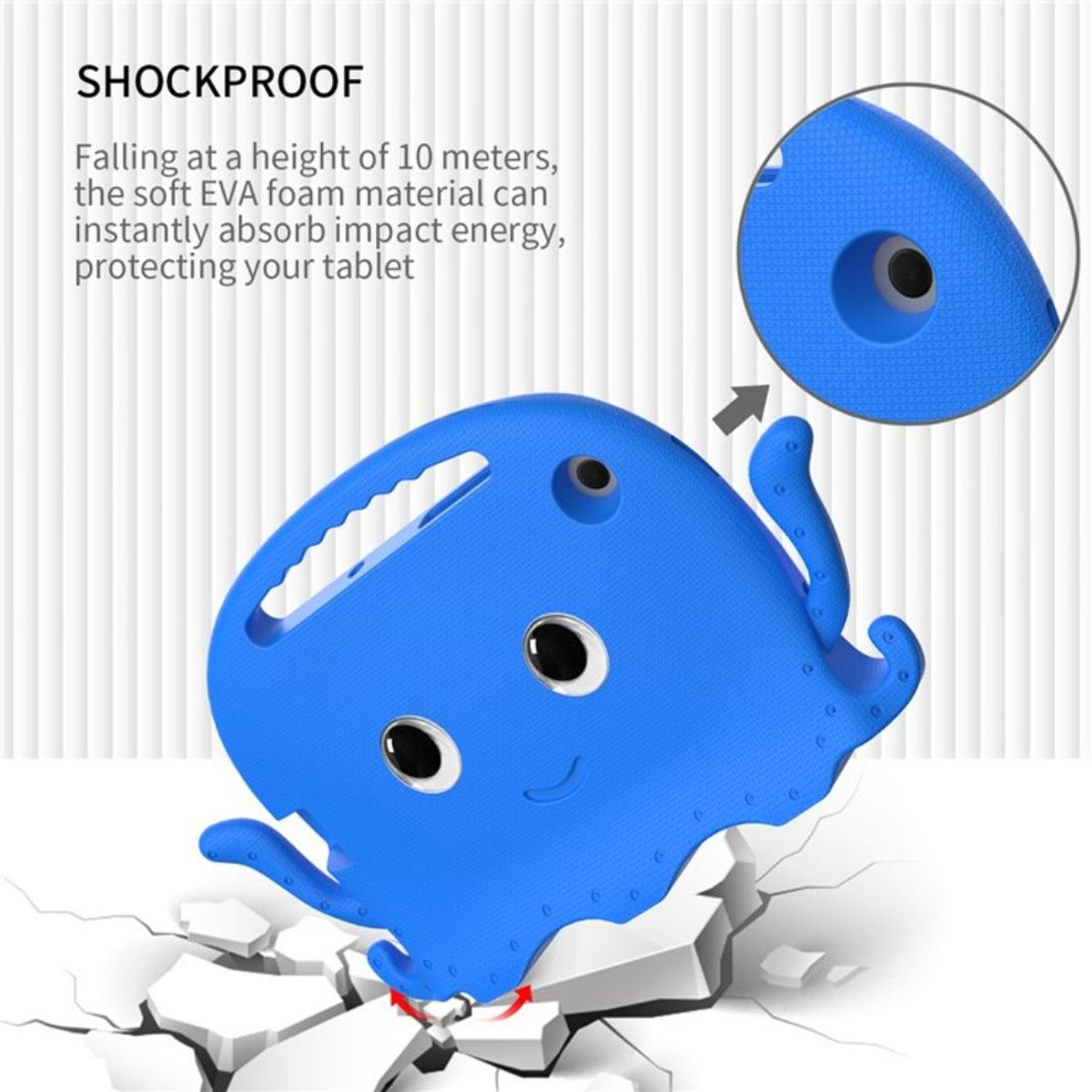 GENERICO - Funda de Goma con Diseño para Tablet Samsung A8 10.5 SM-X200/X205 Azul