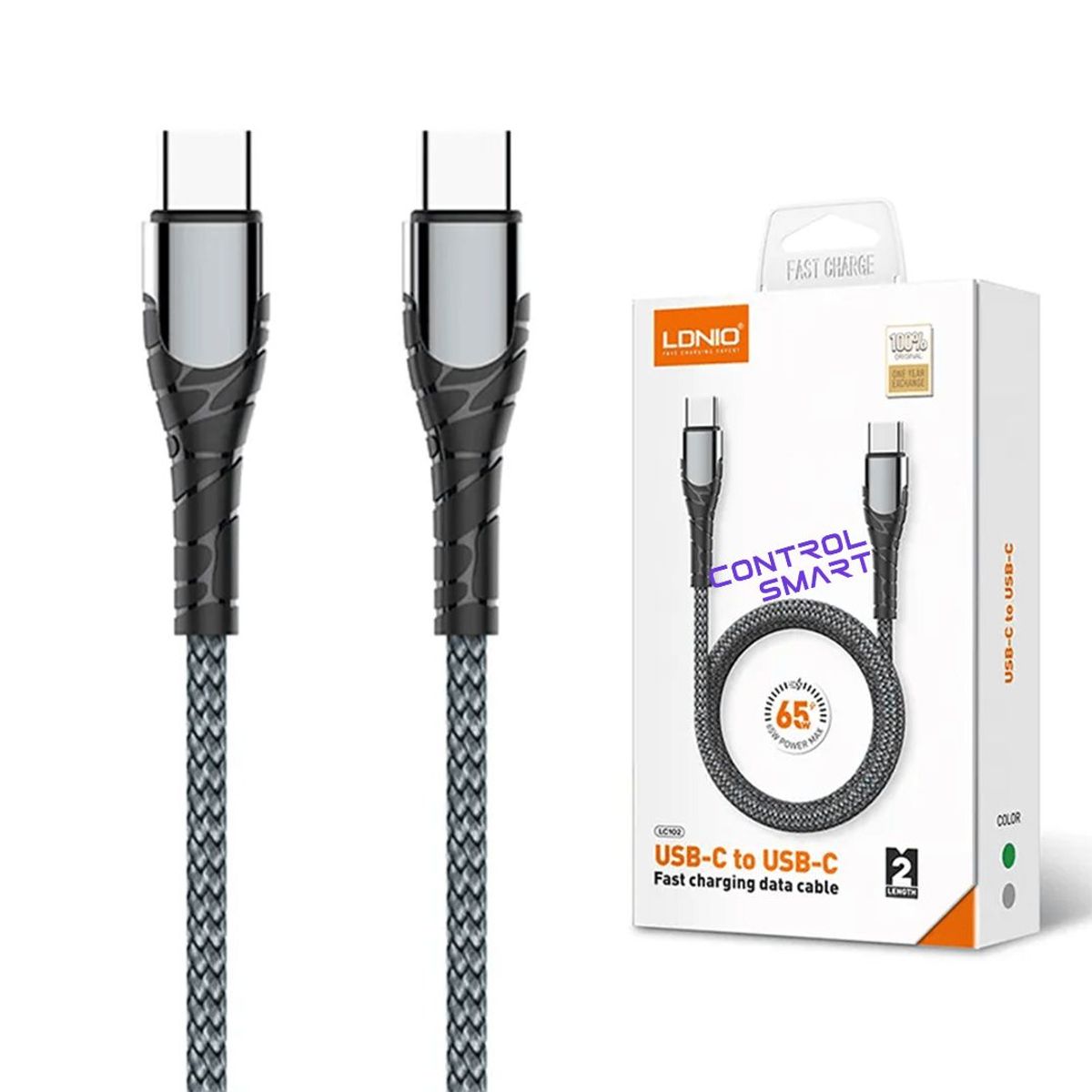 LDNIO - Cable USB-C a USB-C Para iPad Air De 2mt Anti Quebraduras