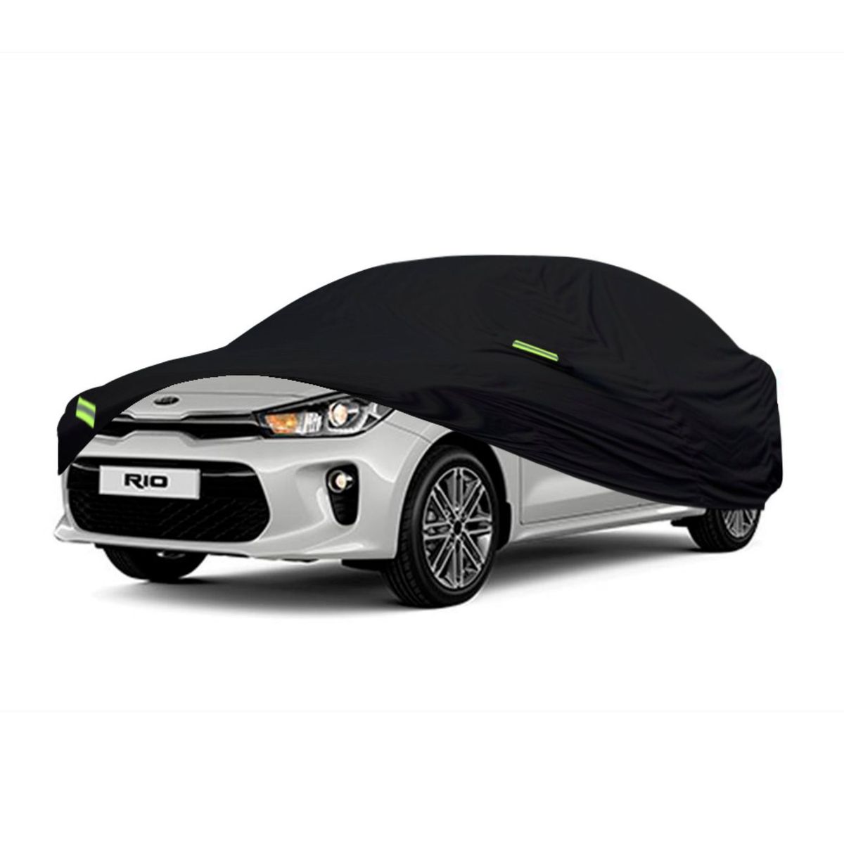 TECGO - PROTECTOR FUNDA COBERTOR TIPO KIA RIO SEDAN HASTA 2017 NEGRO