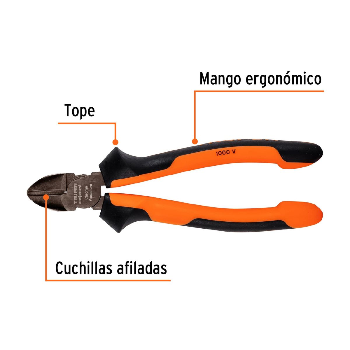 TRUPER - Alicate de corte diagonal 7 mango comfort grip truper expert 