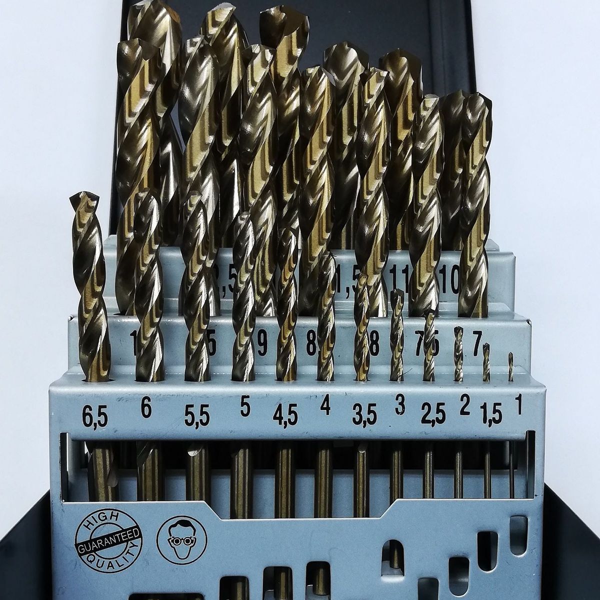 ANGELITO GERMANY - JUEGO 25 PIEZAS BROCA PARA ACERO HSS COBALTO 1-13MM DEBOR GERMANY