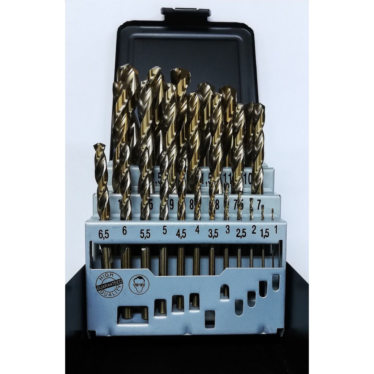 ANGELITO GERMANY - JUEGO 25 PIEZAS BROCA PARA ACERO HSS COBALTO 1-13MM DEBOR GERMANY