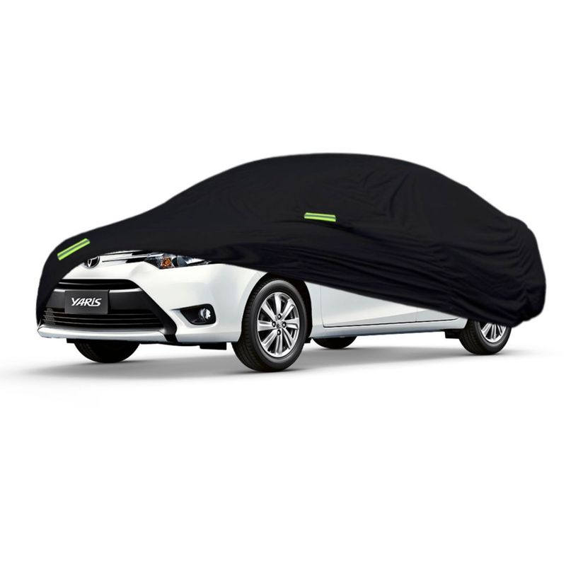 TECGO - PROTECTOR COBERTOR TIPO TOYOTA YARIS SEDAN HASTA 2014 NEGRO