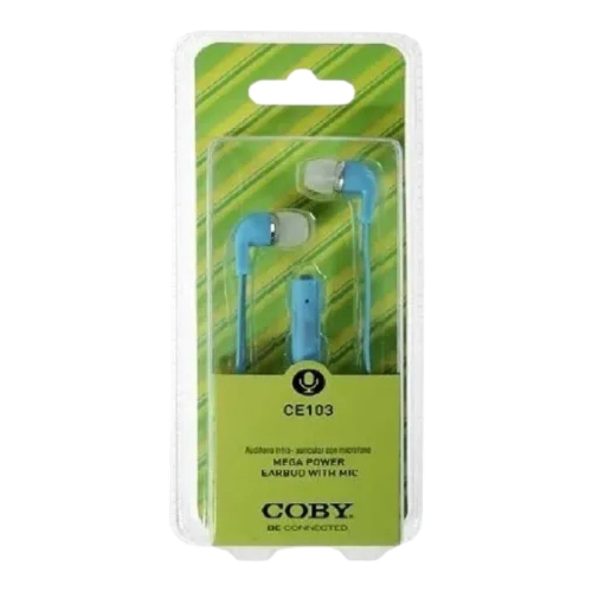 COBY - Audífono Coby Combo x6 Micrófono Incorporado Cable Anti Enredos - Azul