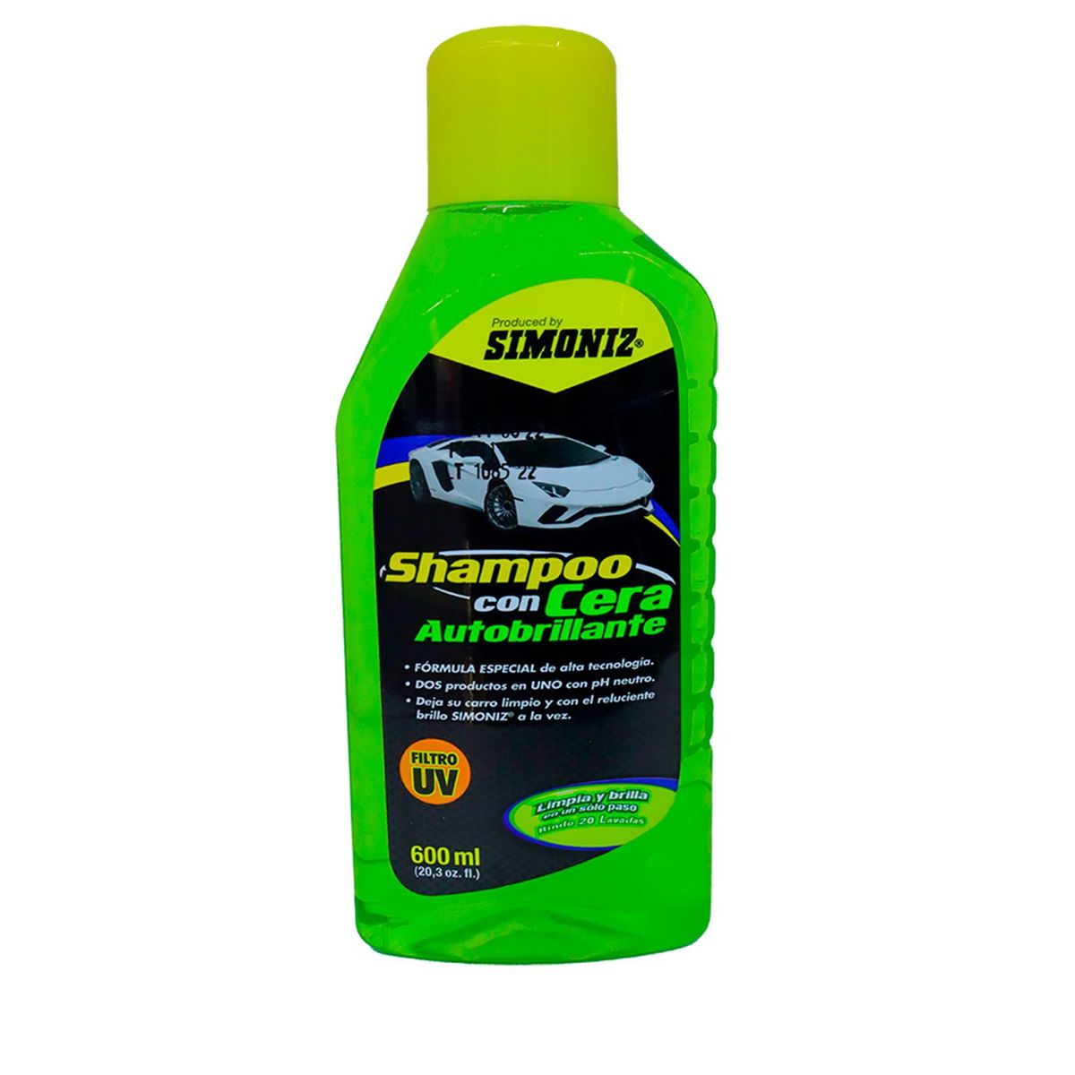 SIMONIZ - Shampoo De Auto Con Cera 600ML Simoniz Lavado Limpieza