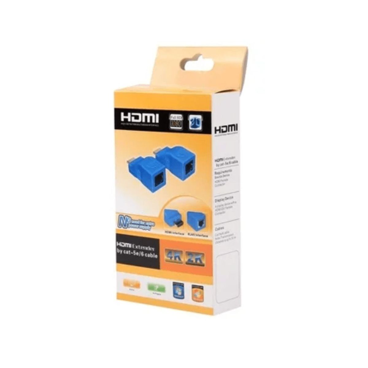 GENERICO - Extensor HDMI RJ45 UTP 4k 30 metros