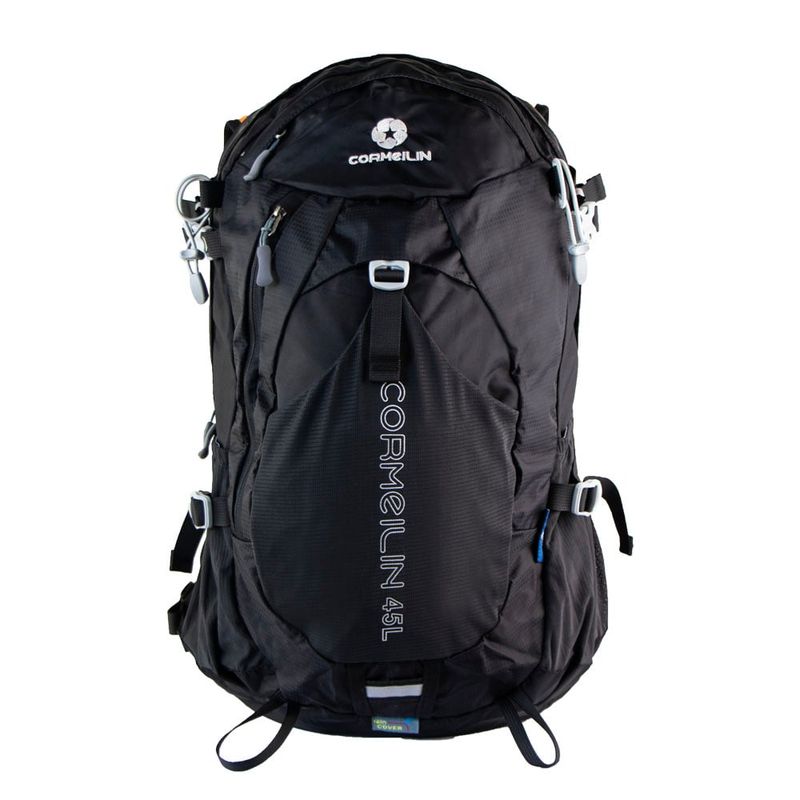 GENERICO - Mochila Outdoor Cormeilin 45 Hiking Trekking Montaña (Negro)