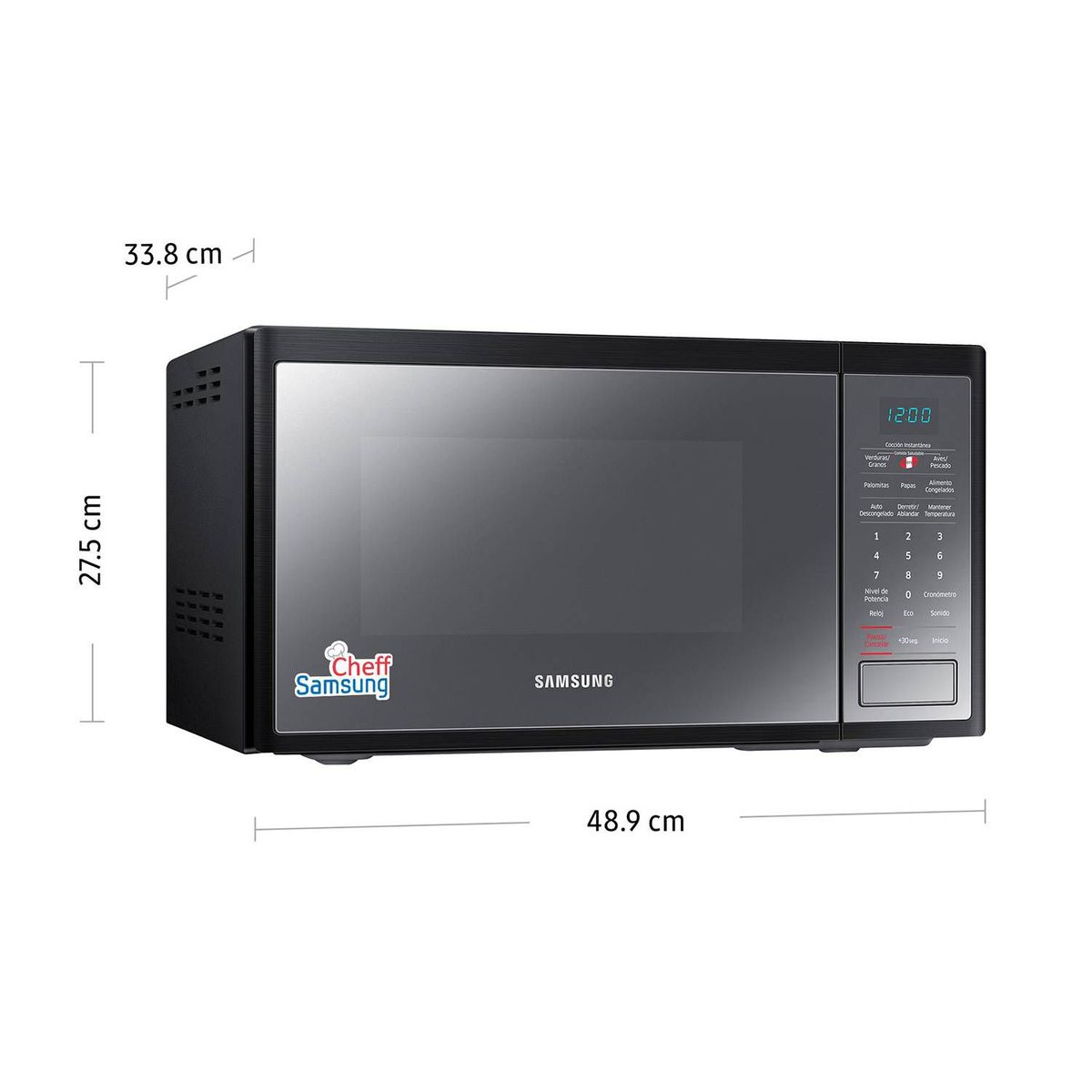SAMSUNG - Microondas MS23J5133AM/PE 23 lt Inox