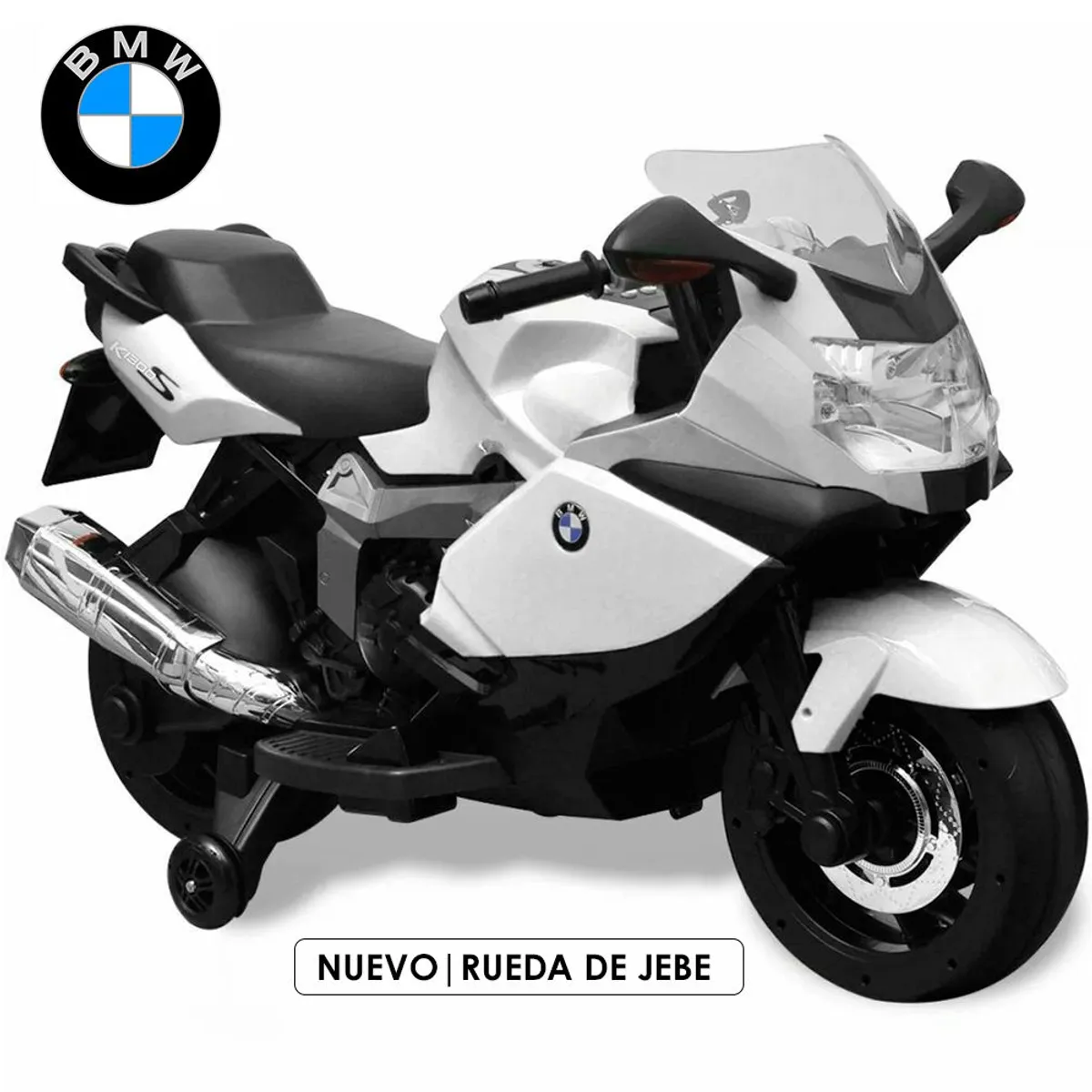 BMW - Moto BMW 12V K1300S Licenciado Rueda de Jebe Blanco