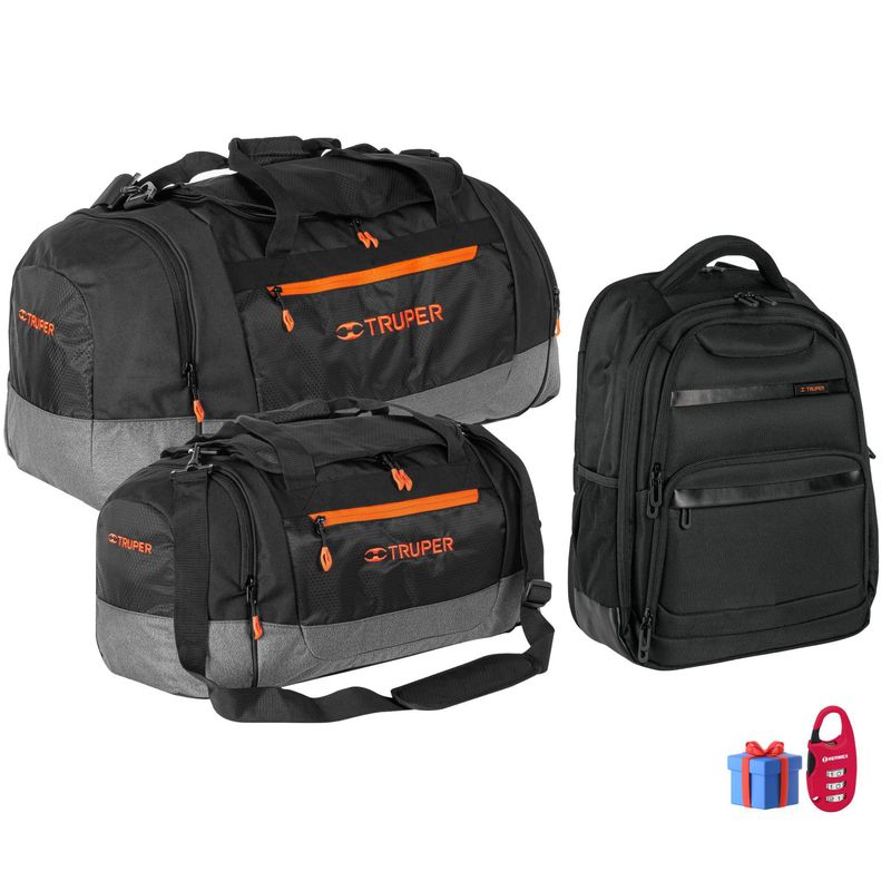 Combo Maletas deportivas viaje Mochila Porta laptop piezas