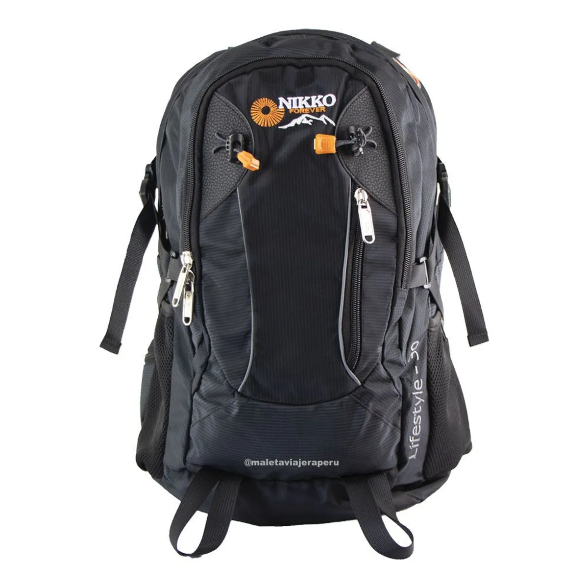 GENERICO - Mochila Outdoor Nikko Lifestyle 30 Trekking Montaña (Negro)