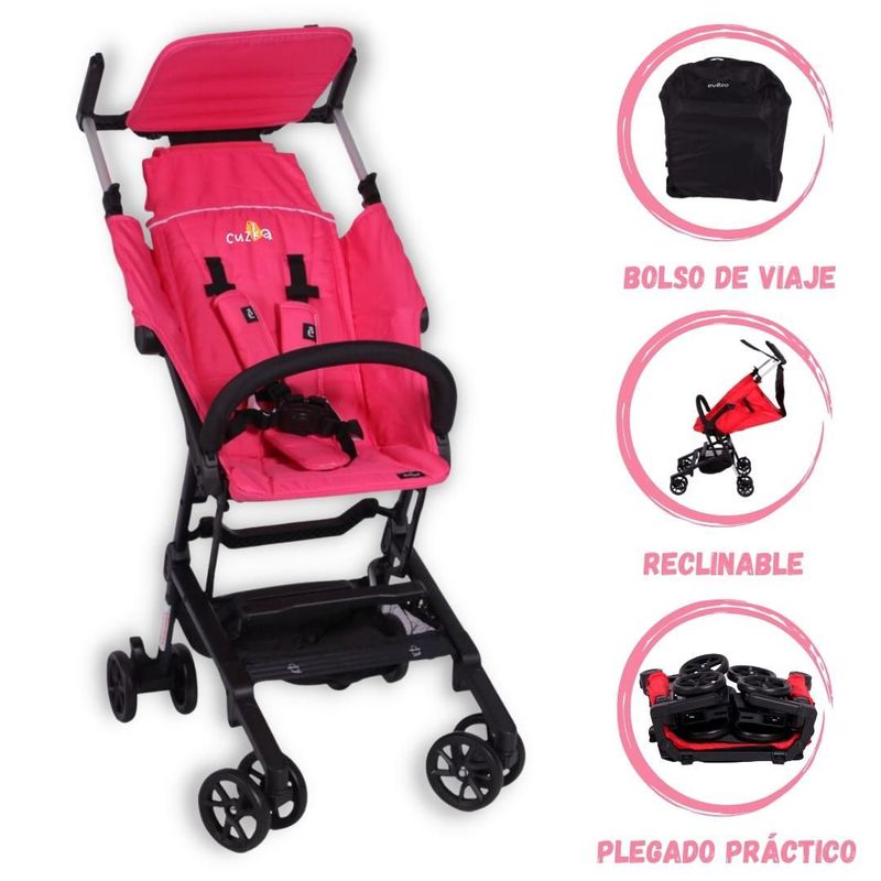 EVEZO - Coche de Paseo para Bebé «LIGHT WEIGHT BEN» Pink
