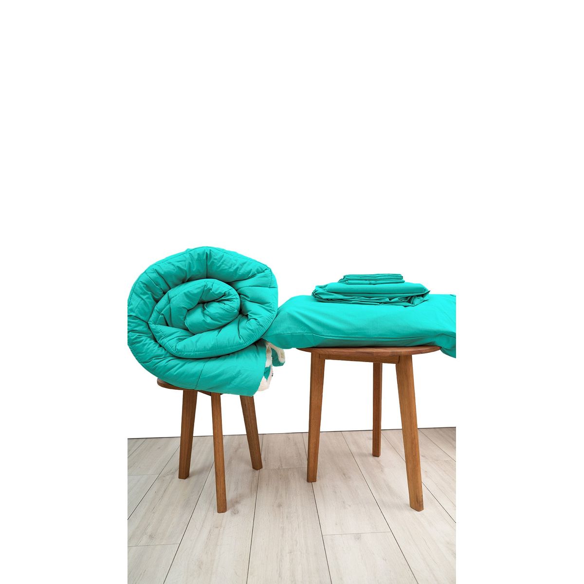 COBITEX HOME - Sábanas + Edredón con corderito King Turquesa Cobitex 100 algodón