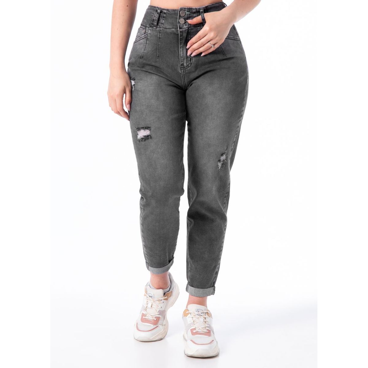 GOCCOS - Pantalon Moda Denim Stretch Mujer Tizer