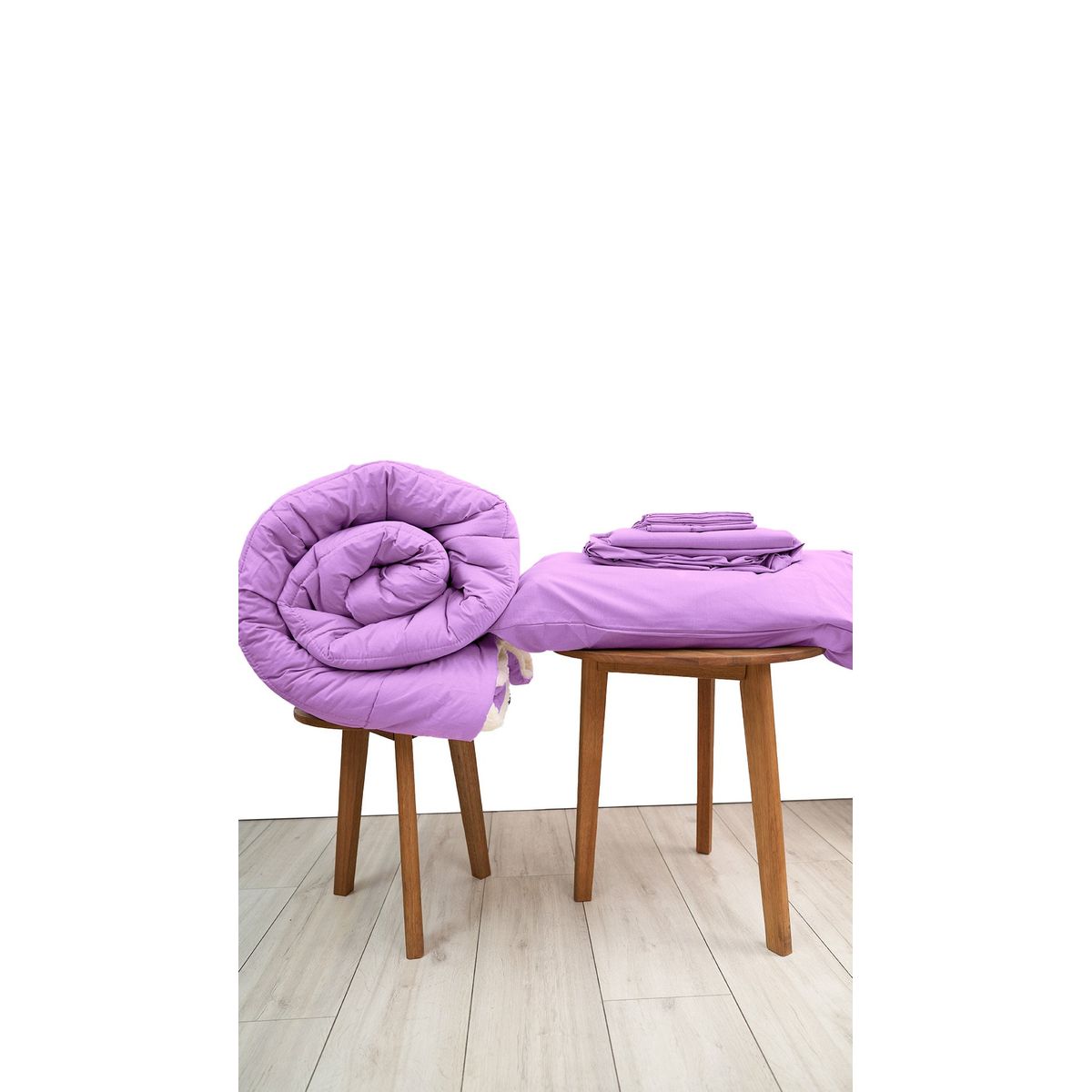 COBITEX HOME - Sábanas + Edredón con corderito King Lila Cobitex 100 algodón